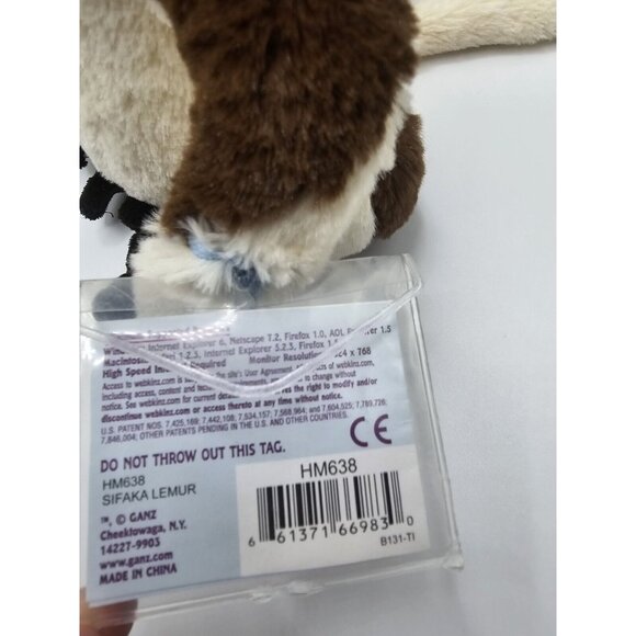 WEBKINZ   SIFAKA LAMUR  HM638 - NEW WITH SEALED CODE - Picture 3 of 9